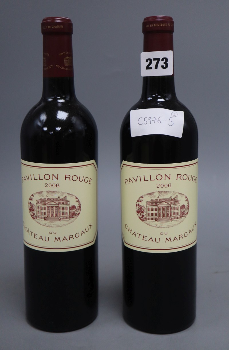 Two bottles of Pavilion de Margaux Rouge 2006